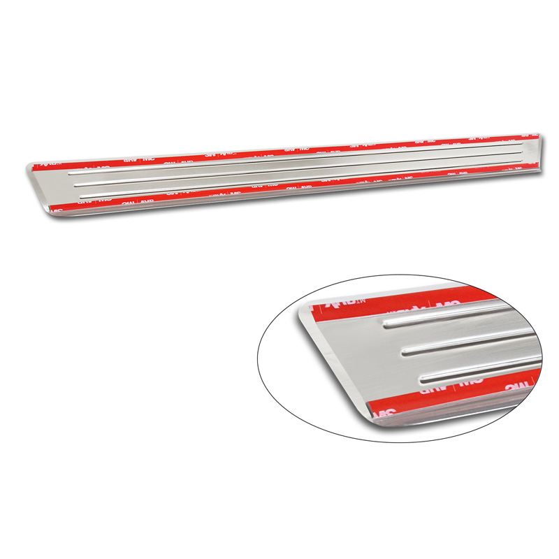 Inox door sill protectors  Volkswagen ID.4 2020- - 'Lines' - 4-pieces