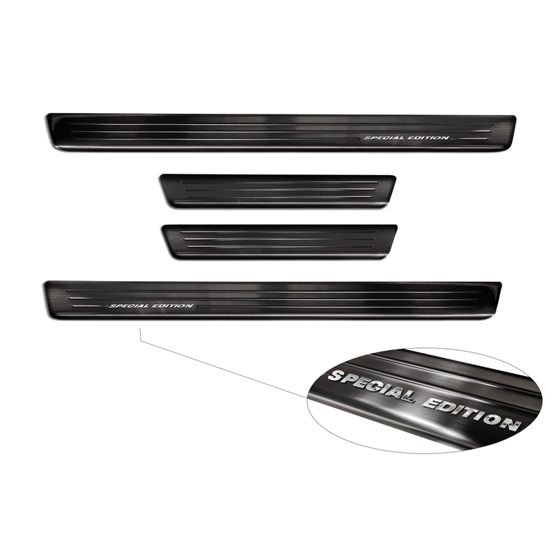 Black Stainless Steel Door sill protectors  Volkswagen ID.4 2020- - 'Special Edition' - 4-pieces