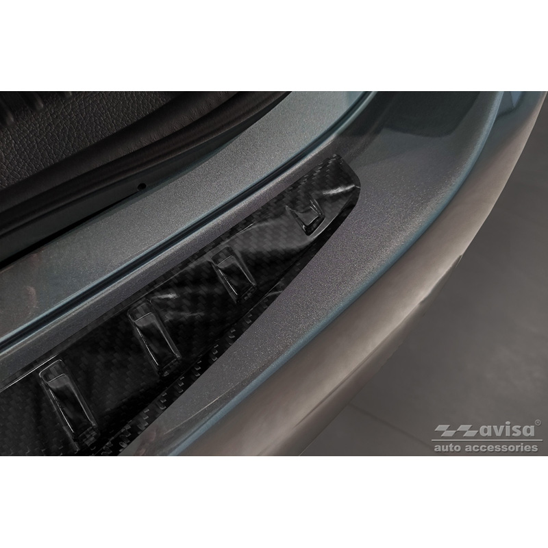 Real 3D Carbon Rear bumper protector  Mercedes C-Class Sedan W206 2021- 'Ribs'