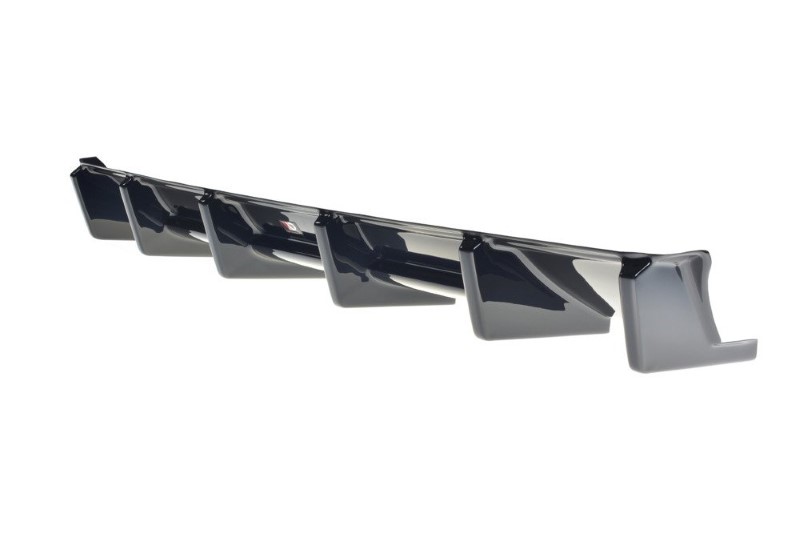 Diffuser passend voor Audi RS4 B9 Avant Glanzend Zwart