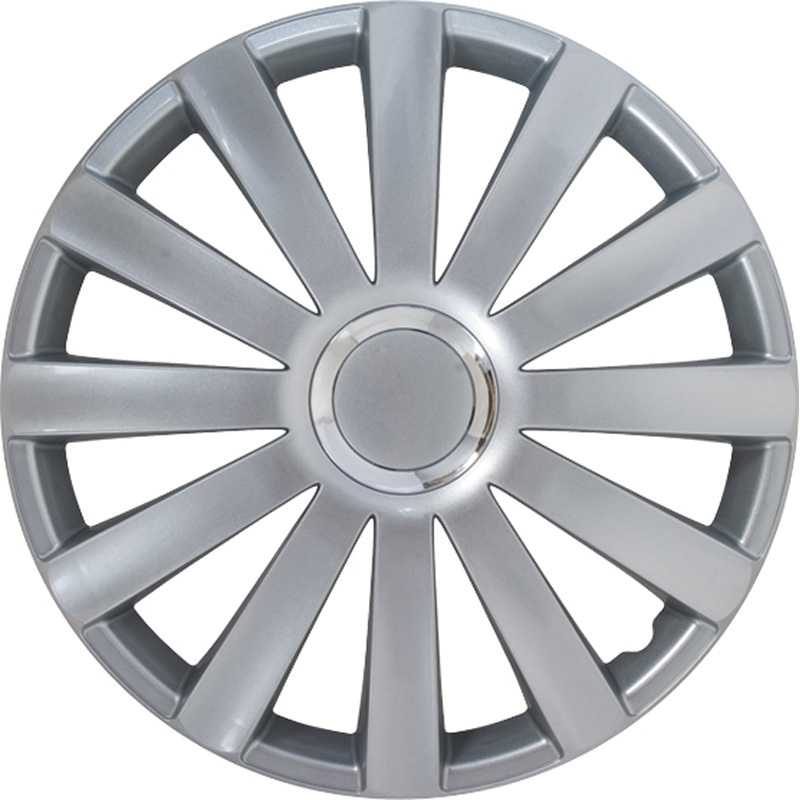 Set wheel covers Spyder 13-inch silver + chrome ring