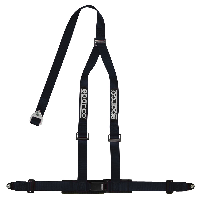 Sparco 3-Point Sport seat belt - Black - incl. screw mounting (E-Mark)
