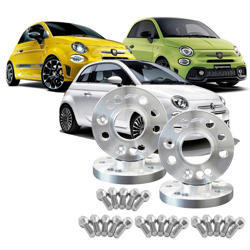 Simoni Racing Aluminium Wheel Spacer Kit - 2x12mm(FA) - 2x16mm(RA) (Hub 58,1mm) including wheel bolts -  Abarth, Fiat various