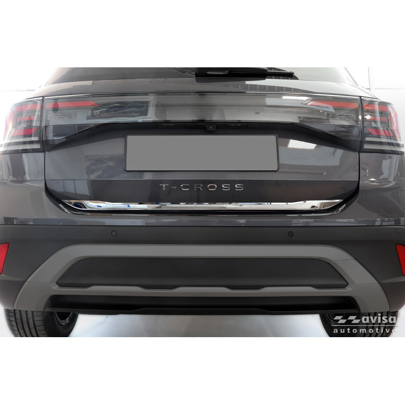 Avisa Chrome Stainless Steel Trunk Tailgate Trim Cover  Volkswagen T-Cross 2019-2024 & Facelift 2024-