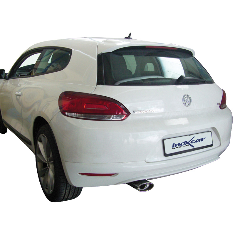100% Inox Sport Exhaust  Volkswagen Scirocco 1.4 TSi (122HP) 2008- 120x80 Oblique