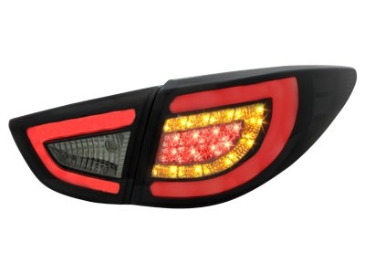 Hyundai Tucson Taillights with Tube and LED 09- Black/Red