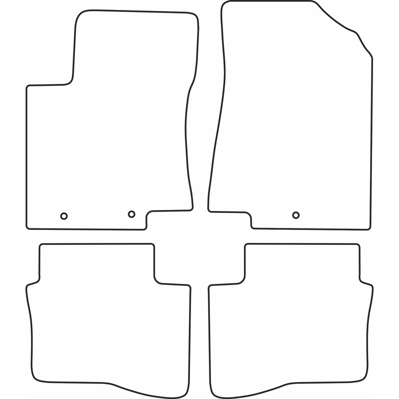 Set car mats  Kia Rio 2011-2015