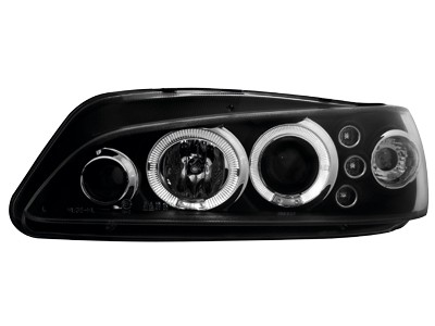 Headlights Peugeot 306 97-00 Angel Eyes Black