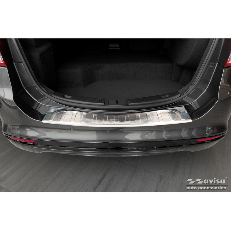 Stainless Steel Rear bumper protector  Ford Mondeo V Hatchback/Sedan 2014-2019 & Facelift 2019- 'Ribs'