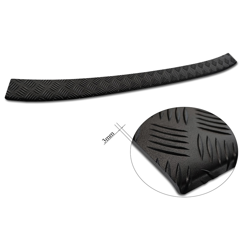 Matt Black Aluminum Rear bumper protector  Ford Tourneo Connect/Transit Connect 2014-2017 & FL 2017-2022 'Riffled Plate'