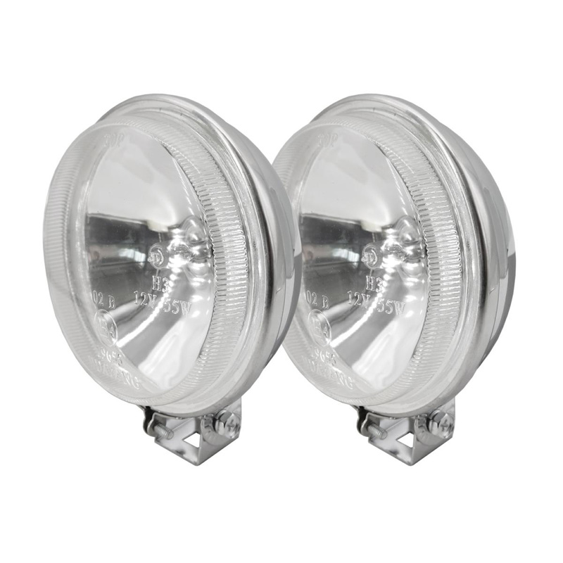 Simoni Racing Universal Spot lights 115mm - H3 - Chrome - Set of 2 pieces