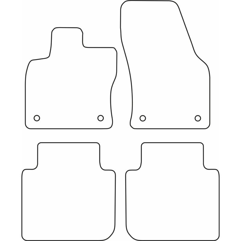 Set car mats  Skoda Kodiaq 2017- & Volkswagen Tiguan Allspace 2017- & Seat Tarraco 2019- (excl. 3rd row)