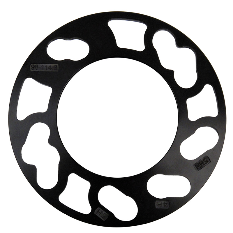 TPI Universal wheel spacer set 3mm - 4/5-holes - PCD 98->114,3mm - Black (6mm/axle)