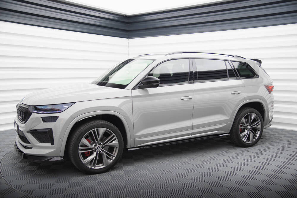 Zijskirts passend voor Skoda Kodiaq RS FL Maxton Glans Zwart