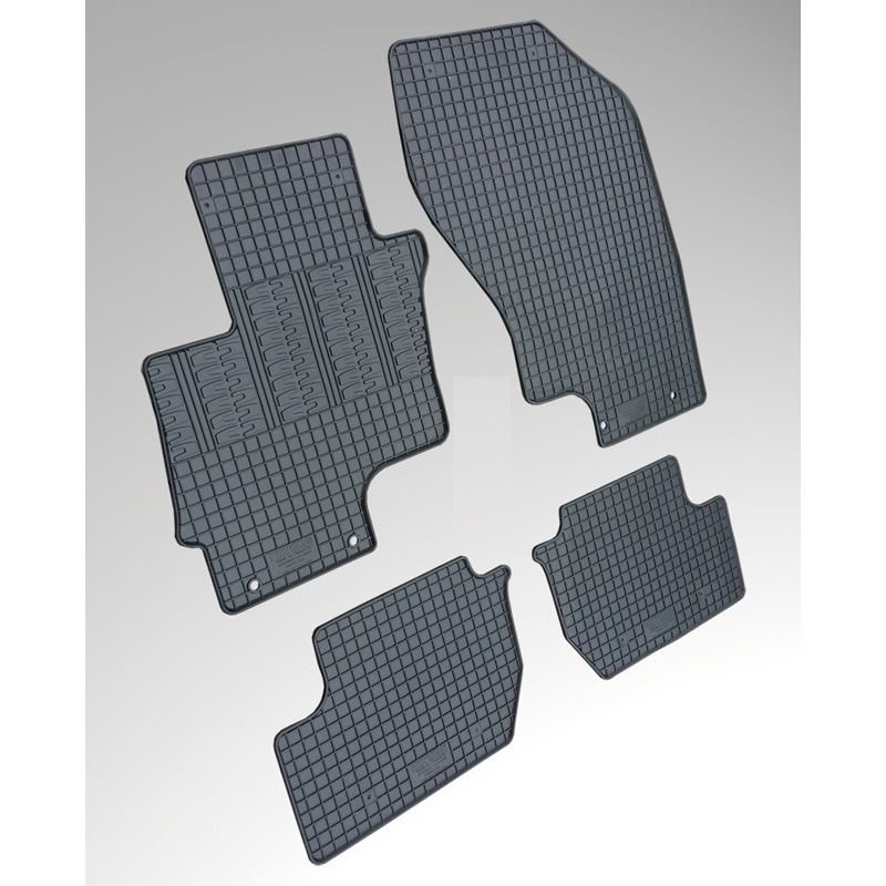 Rubber car mats set  Mitsubishi Outlander 2012- incl. PHEV (4-pieces + fixing system)