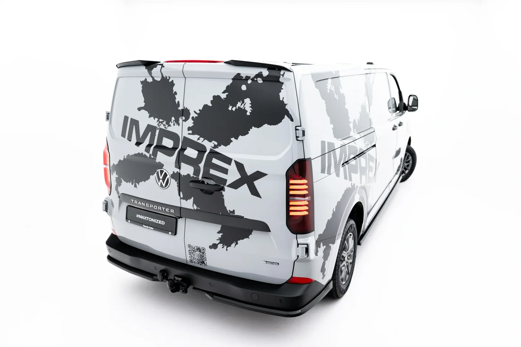 Roof spoiler  Ford Transit Custom (V710) 2023- & Volkswagen Transporter T7 2024- (with 2 rear doors) (PU)