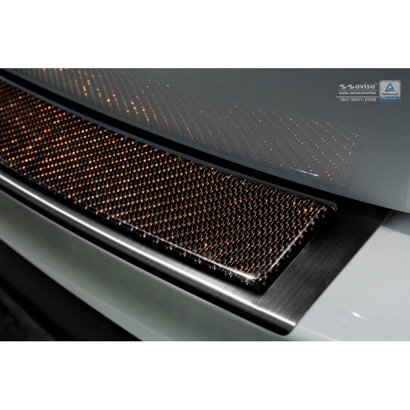 Stainless Steel Rear bumper protector 'Deluxe'  Mercedes GLC 2015-2019 & FL 2019- Black/Red-Black Carbon