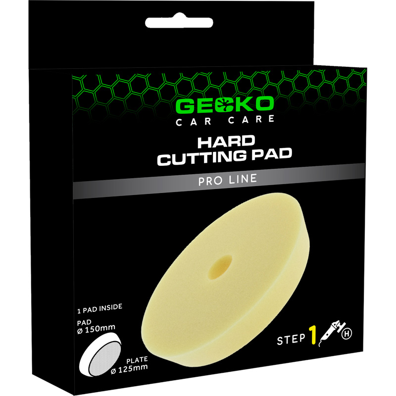 Gecko Polishing Pad Hard Yellow 150mm 1pc (For Backing Plate 125mm)