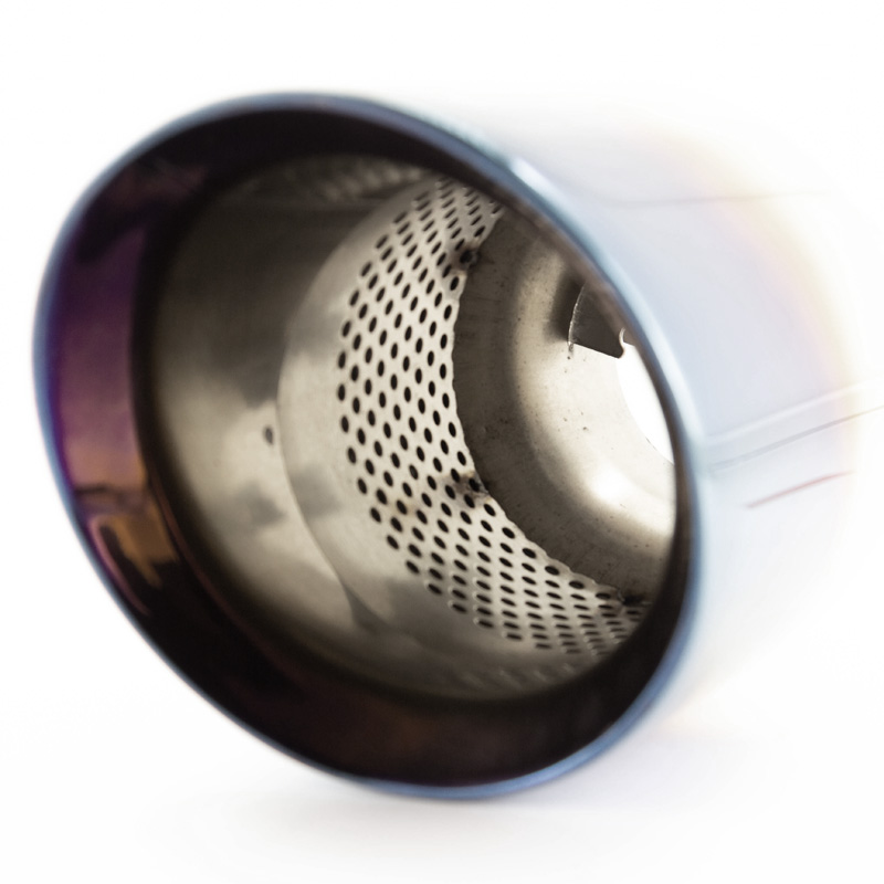 Simoni Racing Exhaust Tip Round/Slanting Ti-Tip - Ø114xL210mm - Installation ->60mm