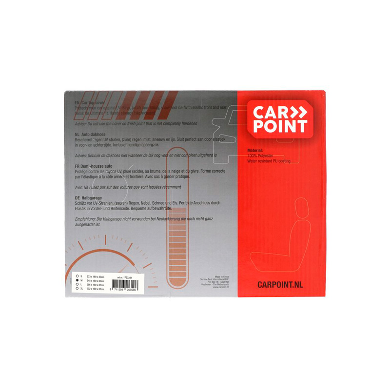 Carpoint Top Cover Polyester M 248x160x33cm
