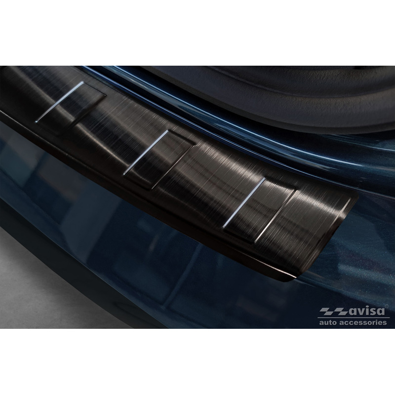 Black Stainless Steel Rear bumper protector  Cupra Born 2021- 'Ribs'