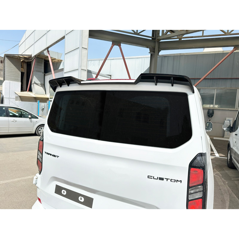 Roof spoiler V.2  Ford Transit Custom (V710) 2023- & Volkswagen Transporter T7 2024- (with tailgate) (PU)