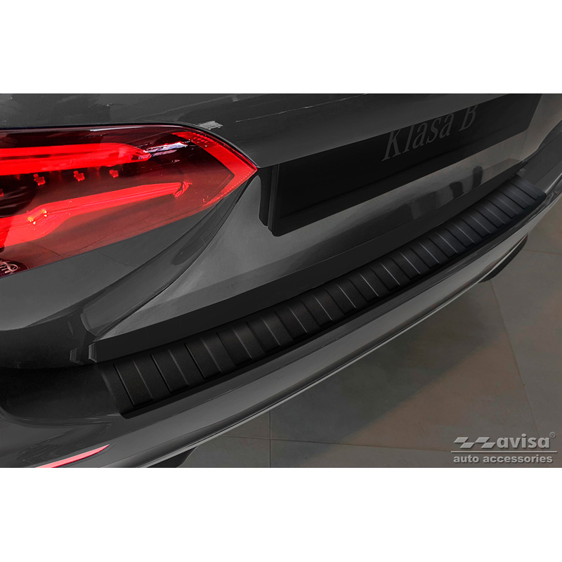 Matt Black Stainless Steel Rear bumper protector  Mercedes B-Class III W247 / AMG 2018-
