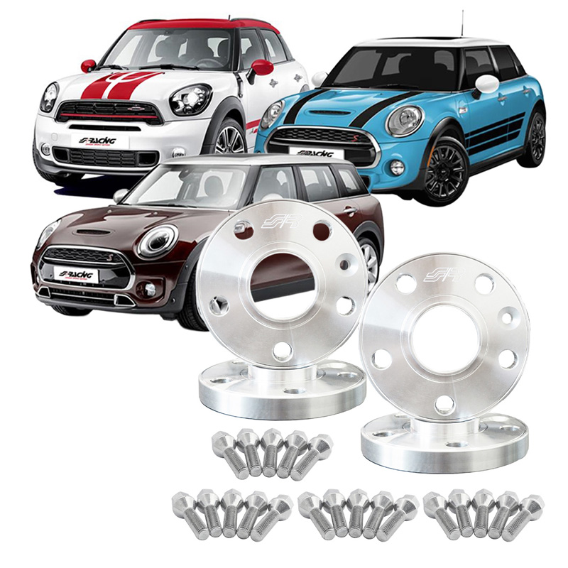 Simoni Racing Aluminium Wheel Spacer Kit - 2x15mm(FA) - 2x18mm(RA) (Hub 66,6mm) including wheel bolts -  Mini various