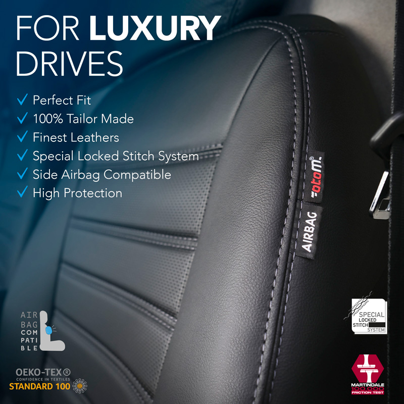New York Design Artificial leather seat covers 2+1  Citroën Berlingo/Peugeot Partner 2008-2018 (airbag below plastic cover)