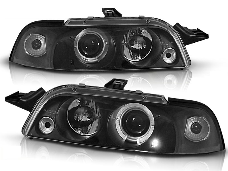 Headlights Fiat Punto 1 Angel eye Black