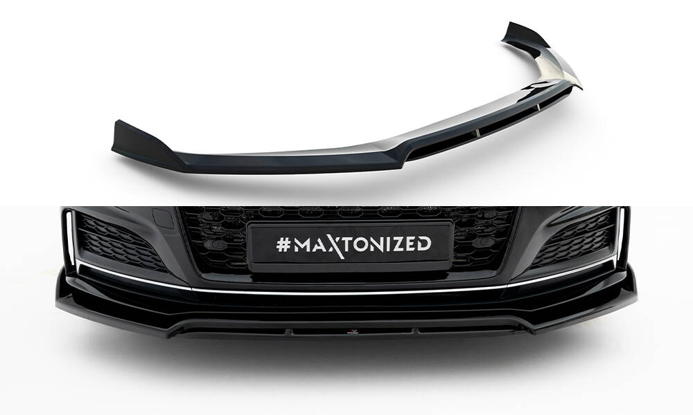 Voorspoiler passend voor Audi S5 / A5 S-Line Coupe / Sportback F5 Maxton Glanzend zwart