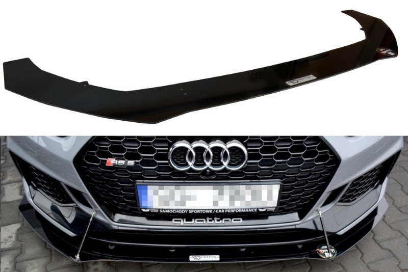 Voorspoiler passend voor Audi RS5 F5 Coupe / Sportback Racing V.1 Glanzend Zwart