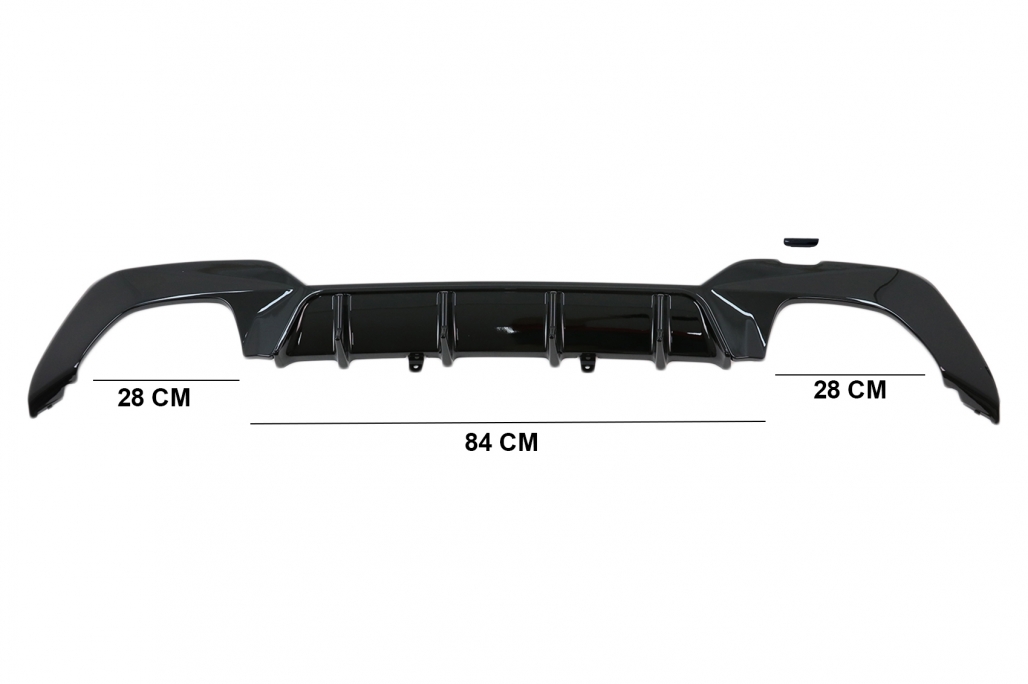 Diffuser passend voor BMW 3 Serie M Pakket G20 G21 Glans Zwart