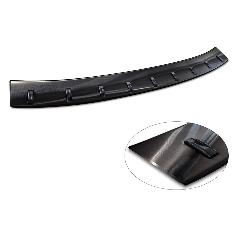 Black Stainless Steel Rear bumper protector  Skoda Karoq (NU7) Facelift incl. Sportline 2022- 'STRONG EDITION'