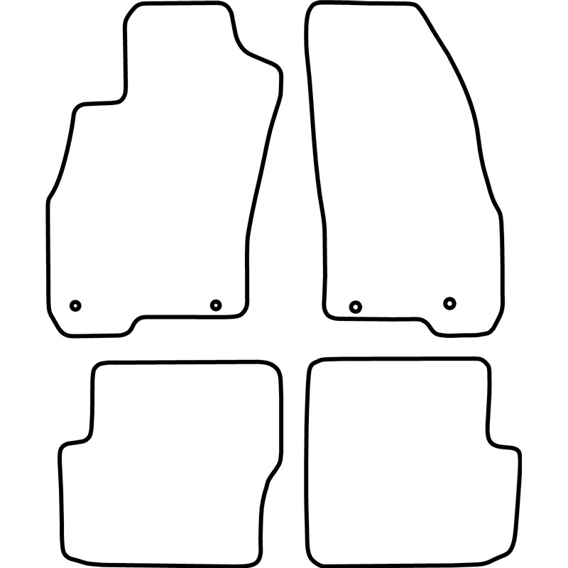 Set car mats  Fiat Punto Evo (5 doors) 2014-