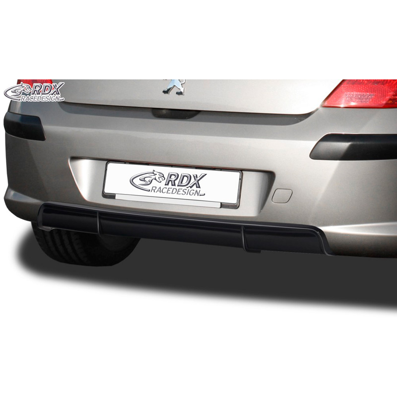 Rear bumper skirt 'Diffuser'  Peugeot 308 HB 2007-2013 (ABS glossy black)