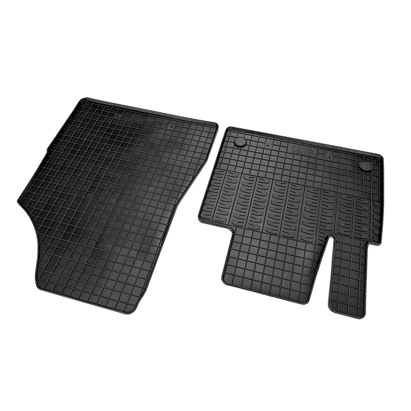 Rubber car mats set  Mercedes Citan (W420) Box & Renault Kangoo Furgon & Nissan Townstar 2021- (2-pieces + fixing system)