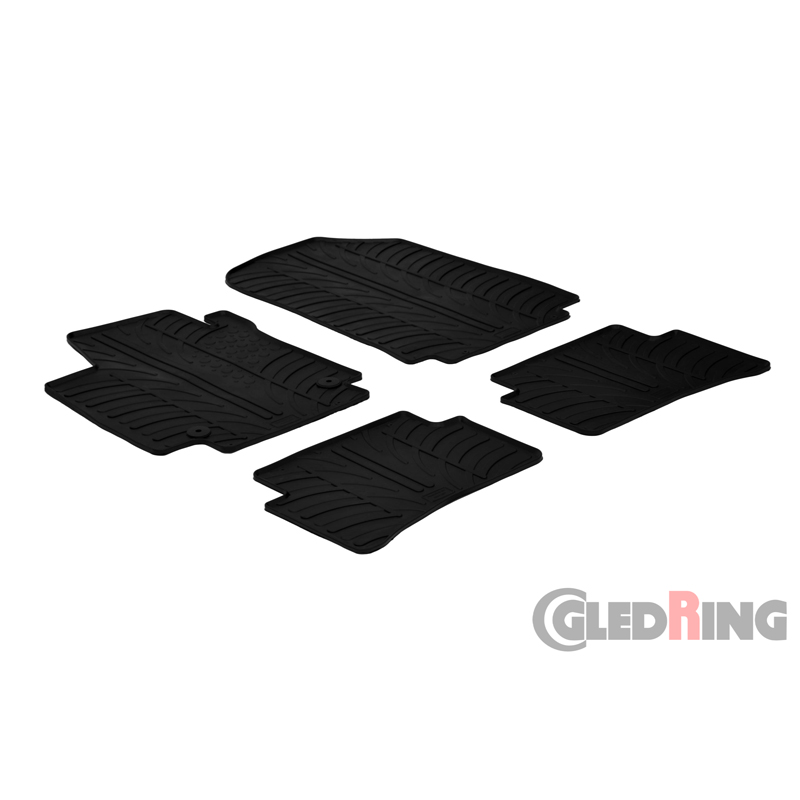 Rubber car mats set  Renault Clio IV 5 doors 2012-2019 / Clio IV GT 2013- / Captur 2013-2019