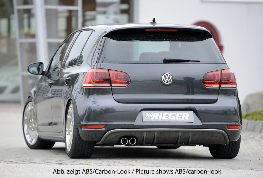 Diffuser passend voor Volkswagen Golf 6 GTD Rieger Mat Zwart