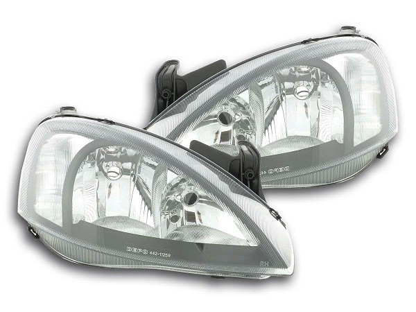 Headlights Opel Corsa C 10/00- Black/Clear