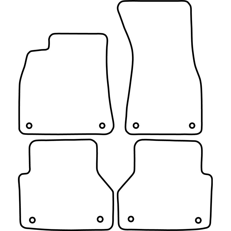 Set velour car mats  Audi A6 (C8) Sedan/Avant 2018- & A7 (4KA) 2018-