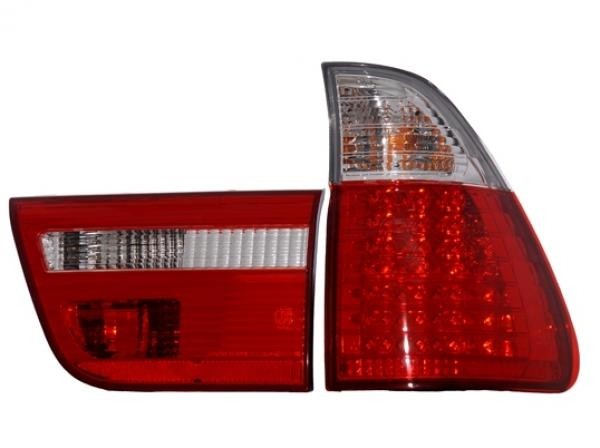 BMW X5 98-03 LED Taillights Red/White