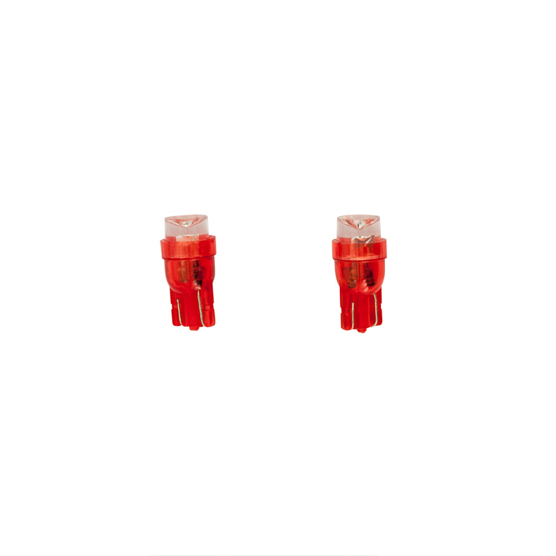 T-8 LED Bulbs 12V Red Wide-Angle, set of 2 pieces