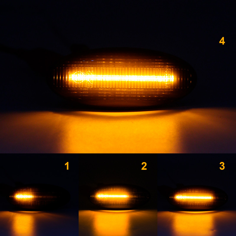 Set LED Side Indicators  Nissan miscellany - Smoke - incl. Dynamic Running Light