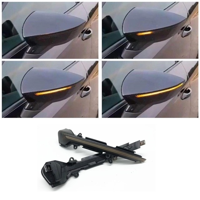 Side Mirror Turn Signals SEAT LEON 12-16 / IBIZA 17- / ARONA 17- SMOKE LED Dynamic