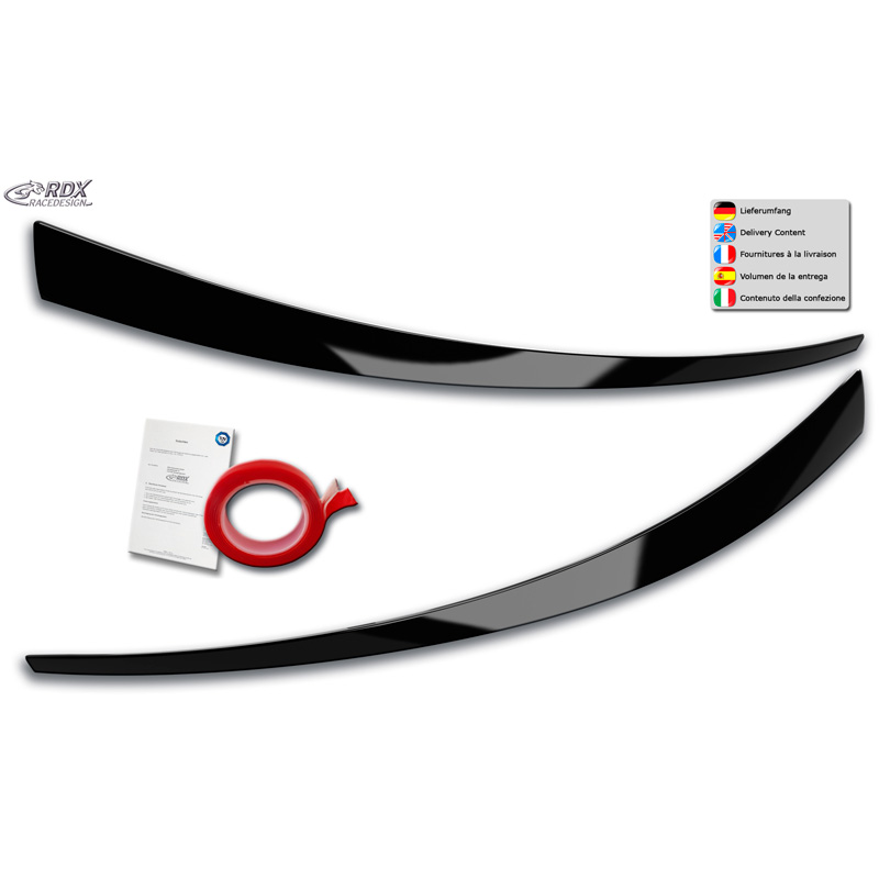 Head light spoilers  Hyundai i30 2017-2021 (ABS Gloss Black)