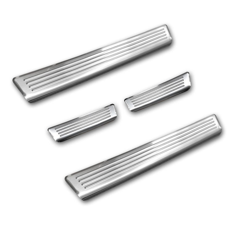 Stainless Steel Door sill protectors  BMW X6 (G06) 2019- 'Lines' - 4-pieces
