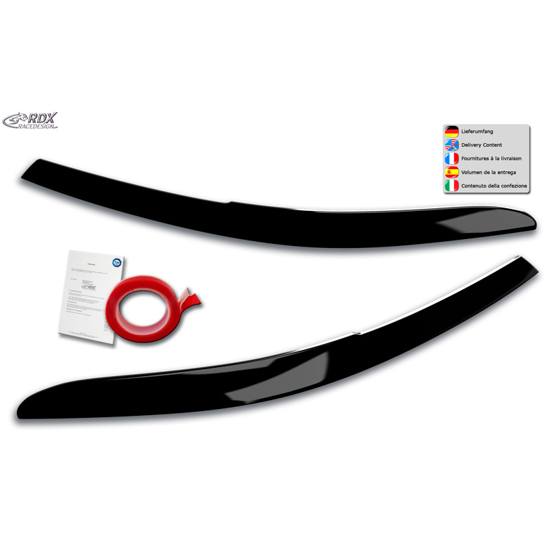 Head light spoilers  Volkswagen Passat 3G B8 2014-2019 & 2019- (ABS Gloss Black)