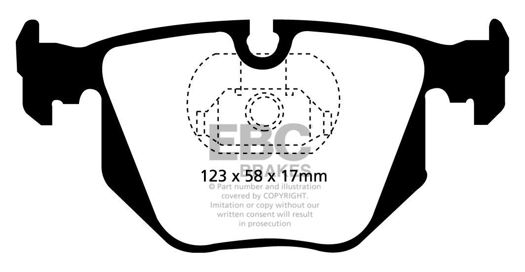 EBC Brakes BMW M3 3.2 CSL (E46) 2004-2006 Remblokken achterzijde