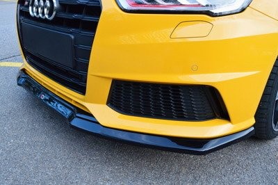 Voorspoiler passend voor Audi S1 8X glanzend zwart